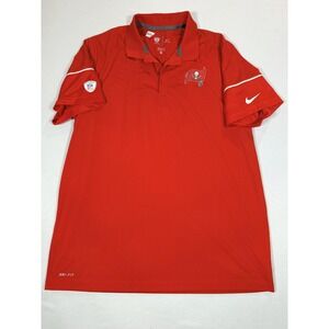 Tampa Bay Buccaneers Shirt Mens XL Red NFL Football Nike Dri Fit Training Polo